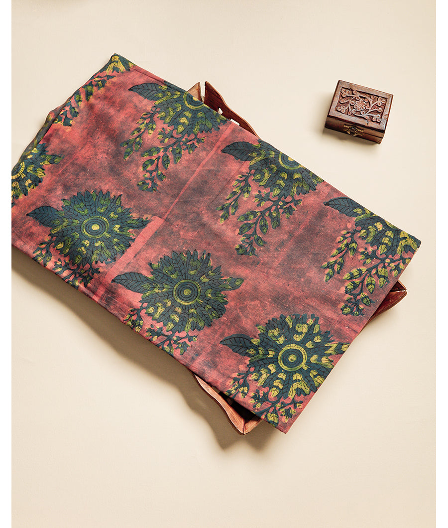 POMEGRANATE AJRAKH FABRIC