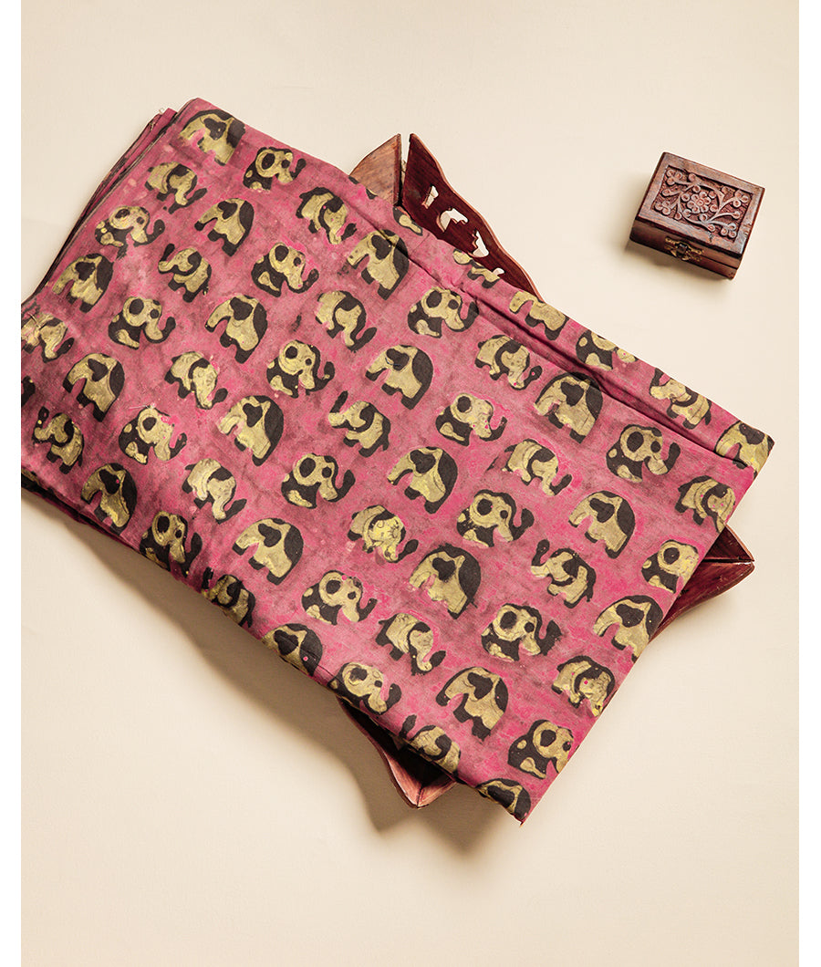 POMEGRANATE AJRAKH FABRIC