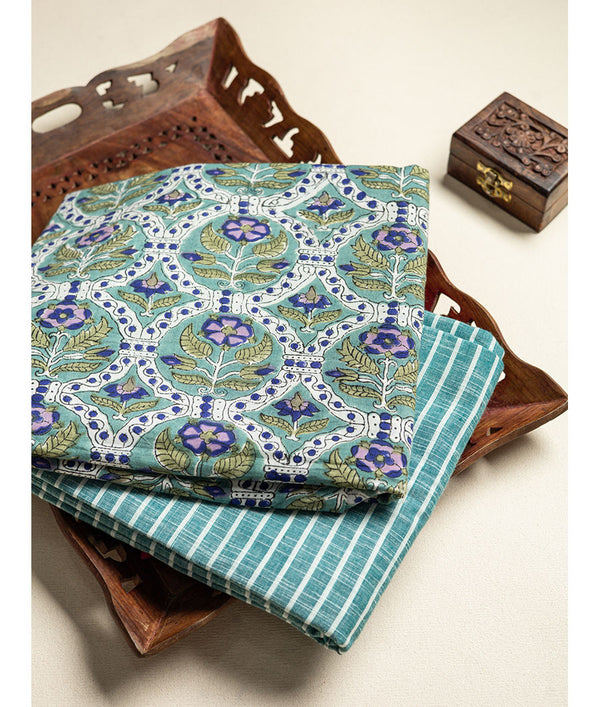 Cotton handblock mix and match