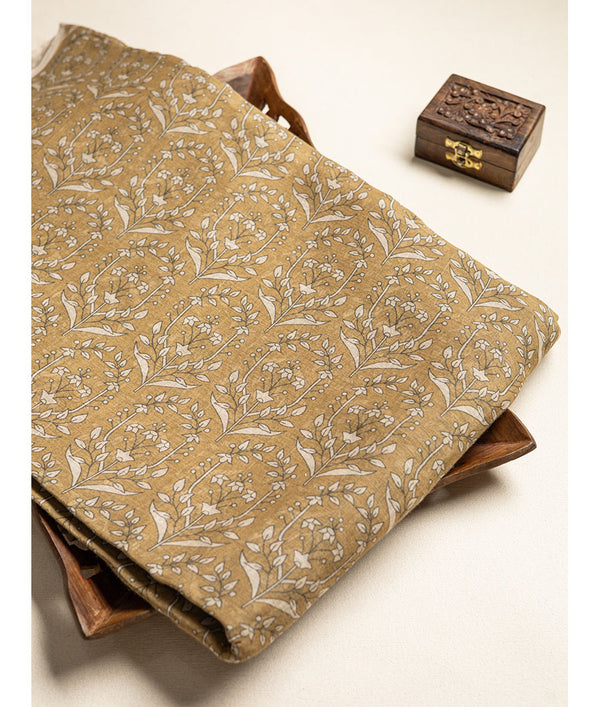 Malai chanderi Block print fabric