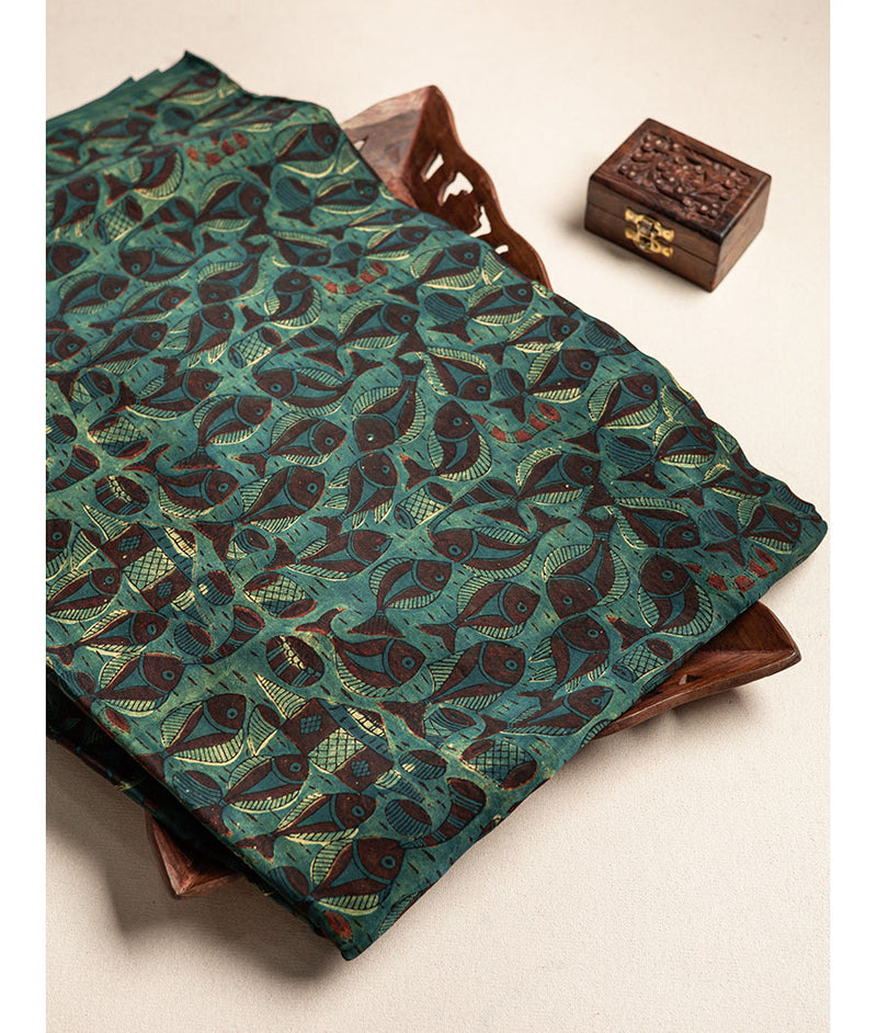 PURE MODAL SILK VANASPATI PRINTED FABRIC