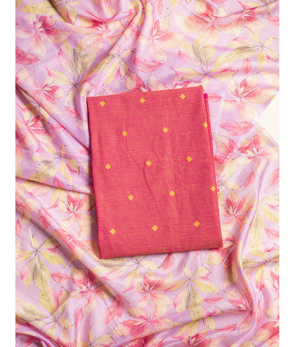 Cotton handloom with Kota print dupatta