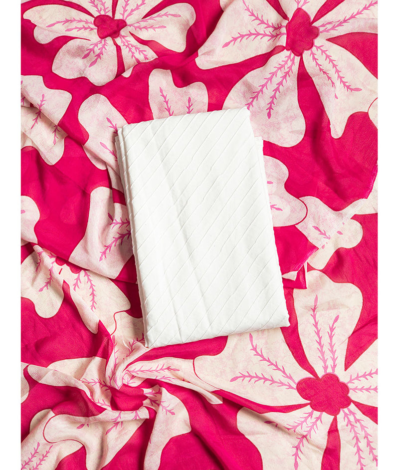 Cotton with chinnon duppata
