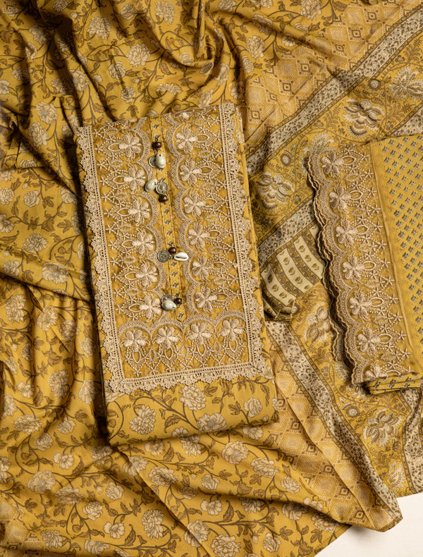 Cotton embroidery suit set