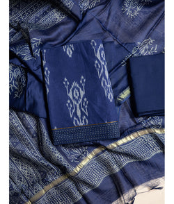 pure cotton ikat suits set