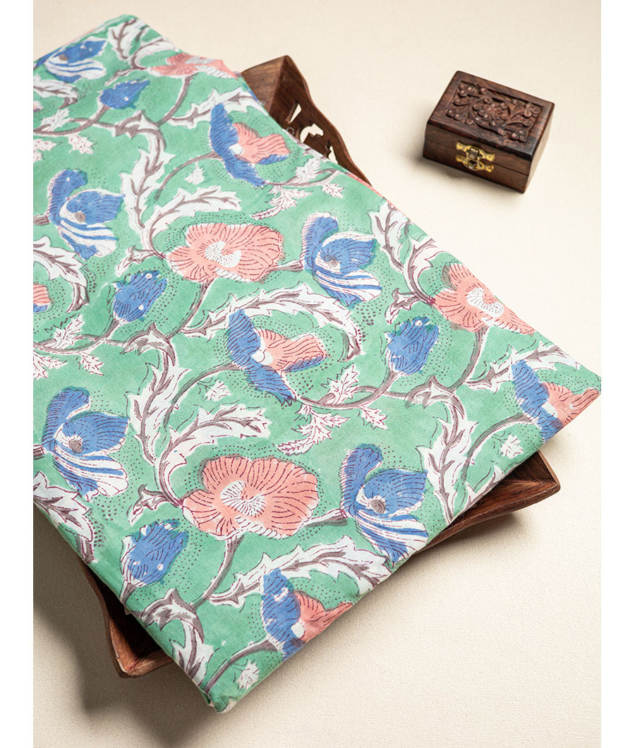 cotton Handblock printed fabric