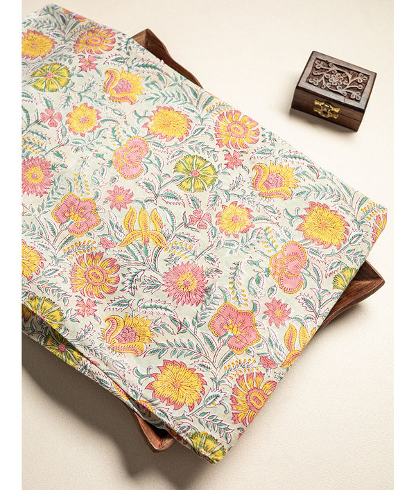 cotton Handblock printed fabric