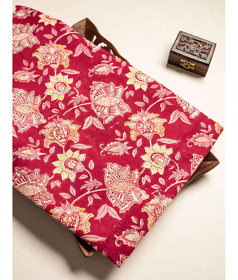 cotton Handblock printed fabric