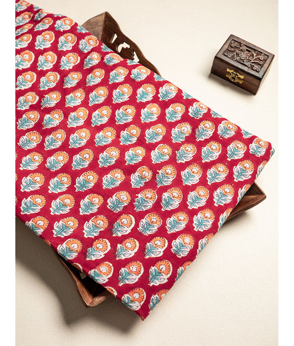 cotton Handblock printed fabric