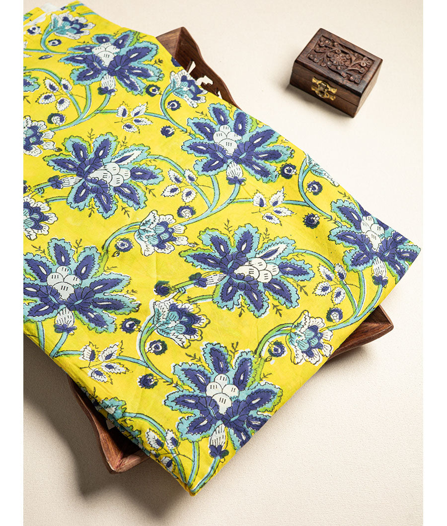 cotton Handblock printed fabric