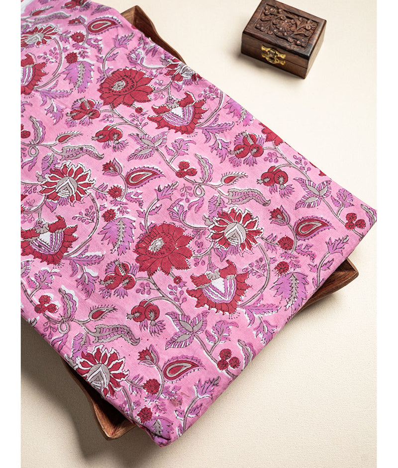 cotton Handblock printed fabric