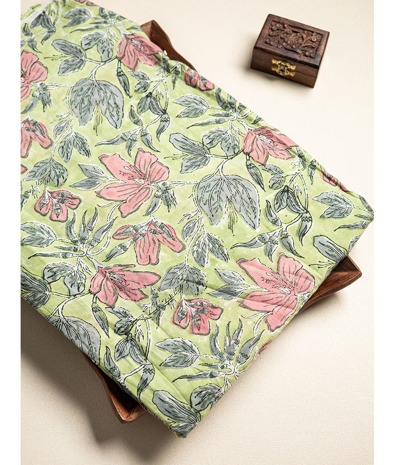 cotton Handblock printed fabric