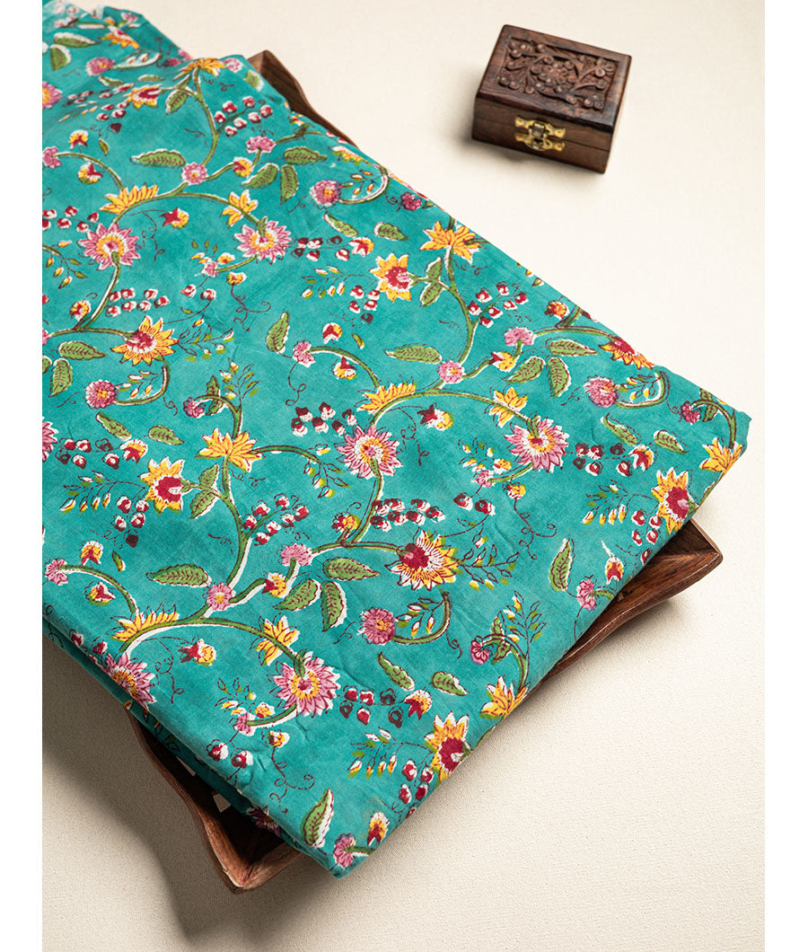 cotton Handblock printed fabric