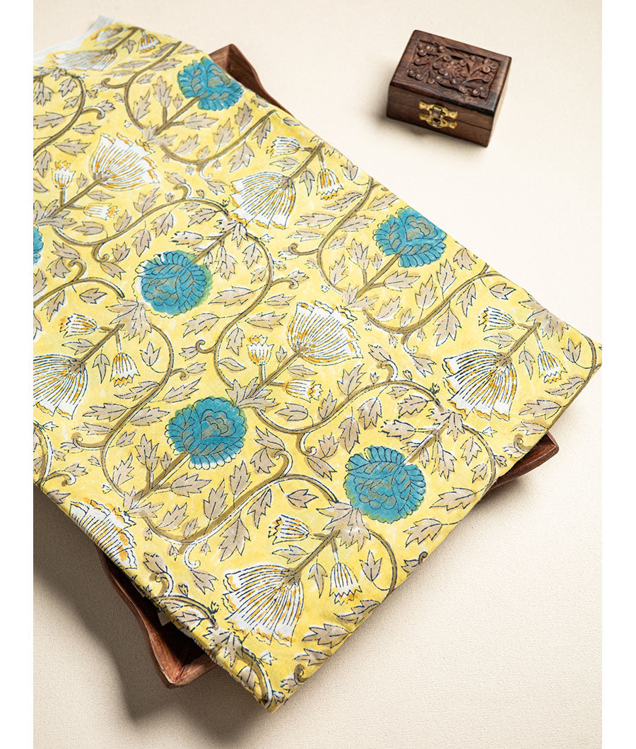 cotton Handblock printed fabric