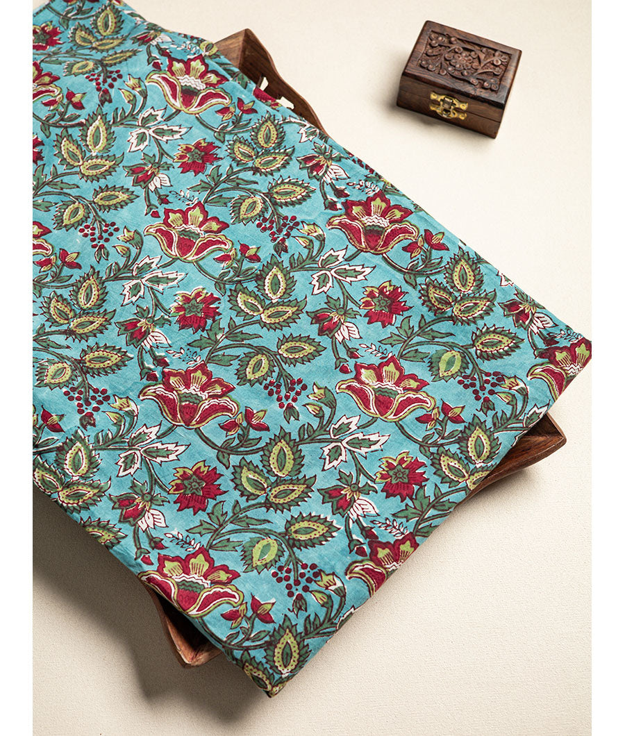 cotton Handblock printed fabric