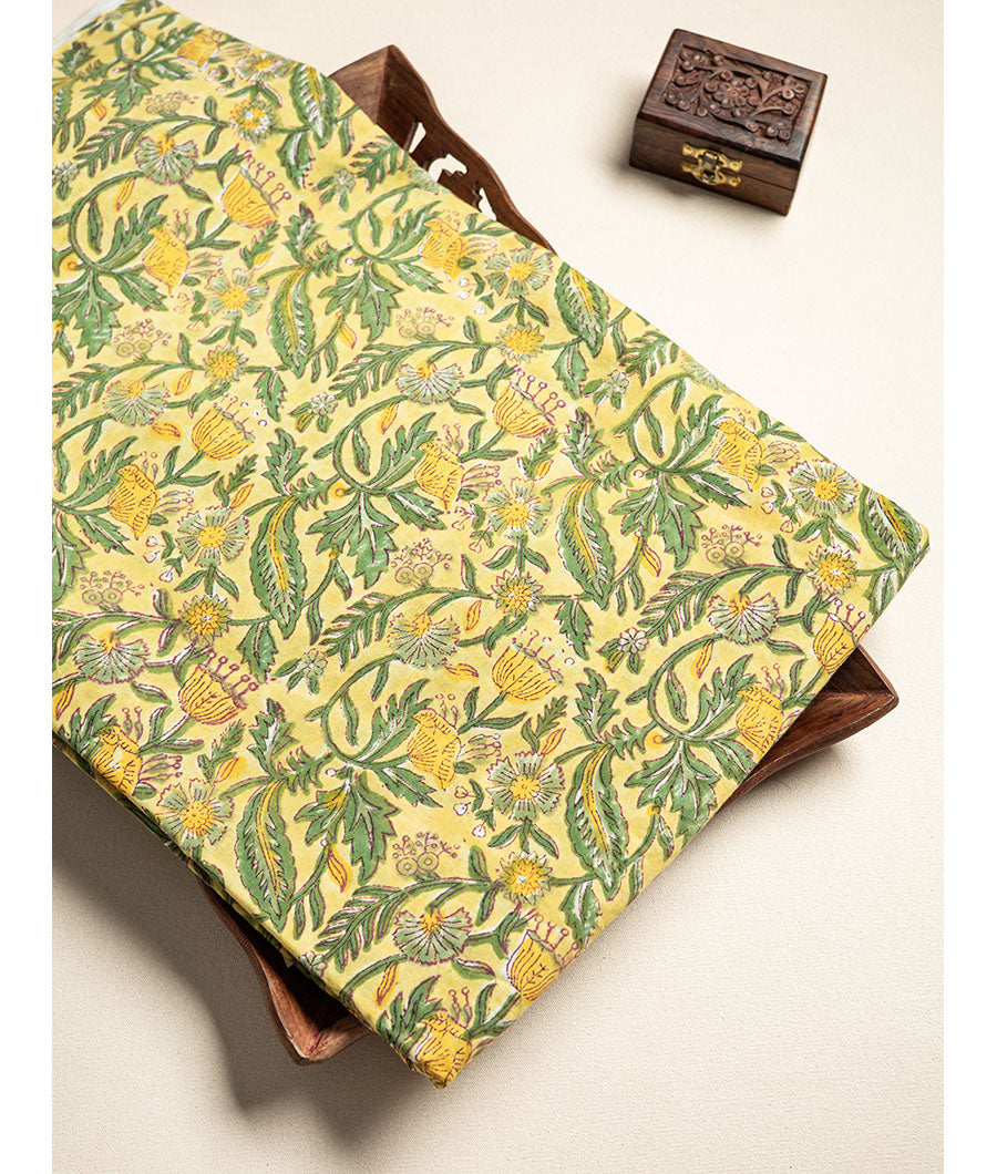 cotton Handblock printed fabric