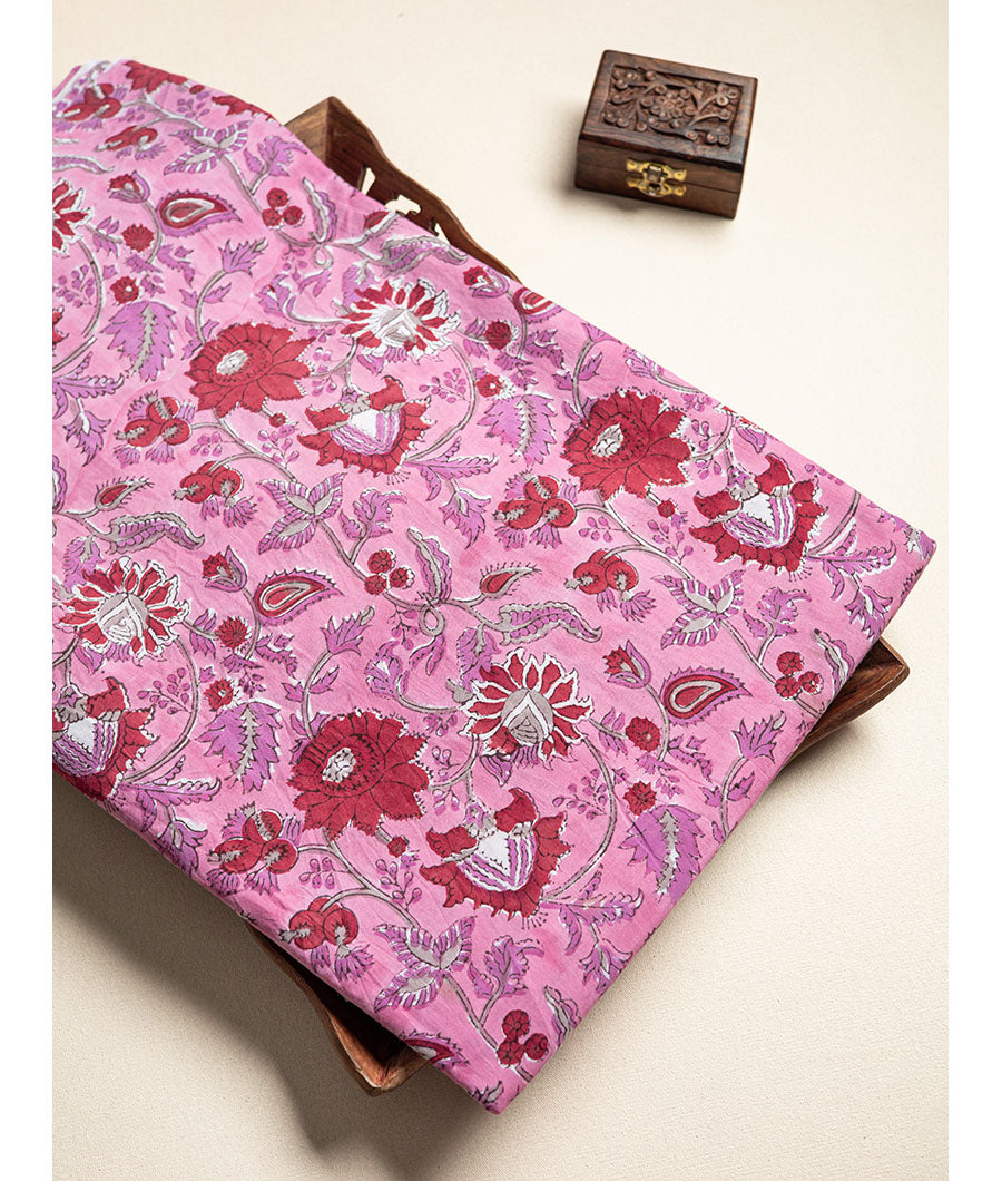 cotton Handblock printed fabric