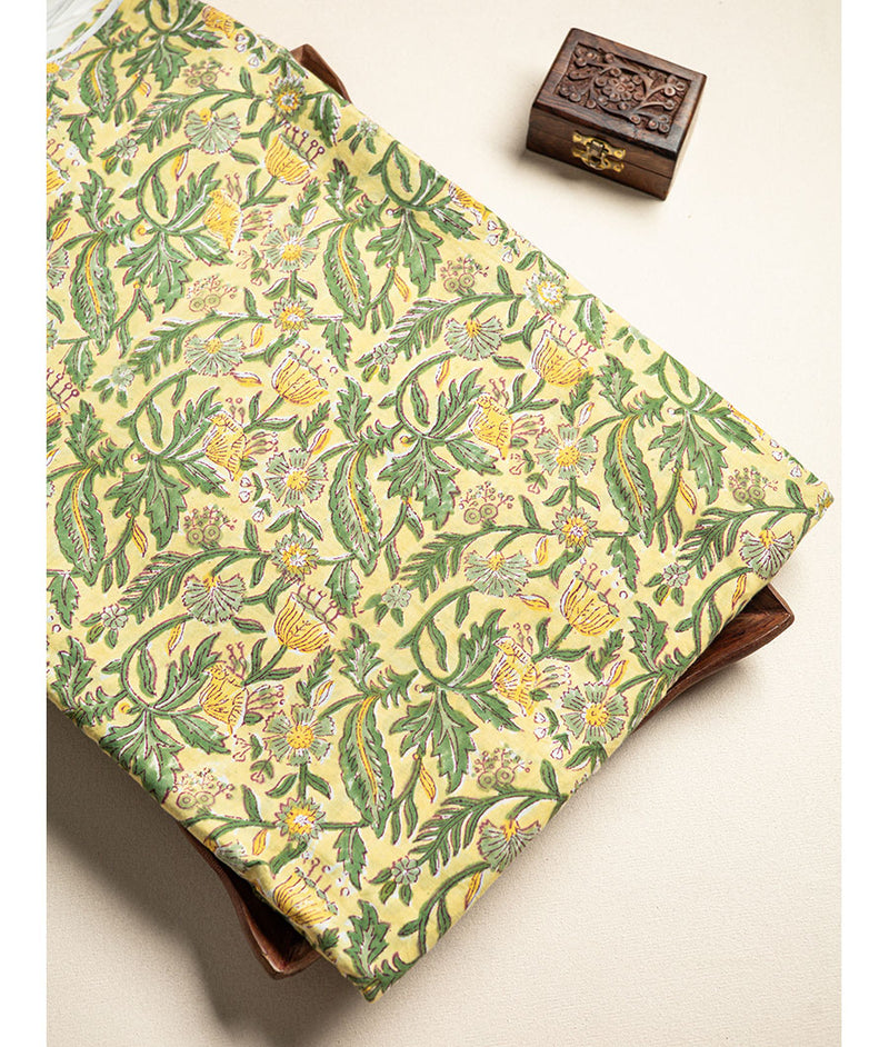cotton Handblock printed fabric