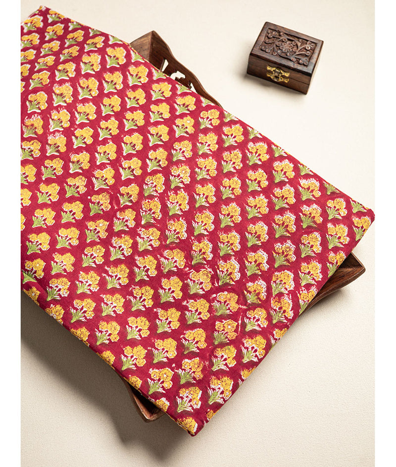 cotton Handblock printed fabric