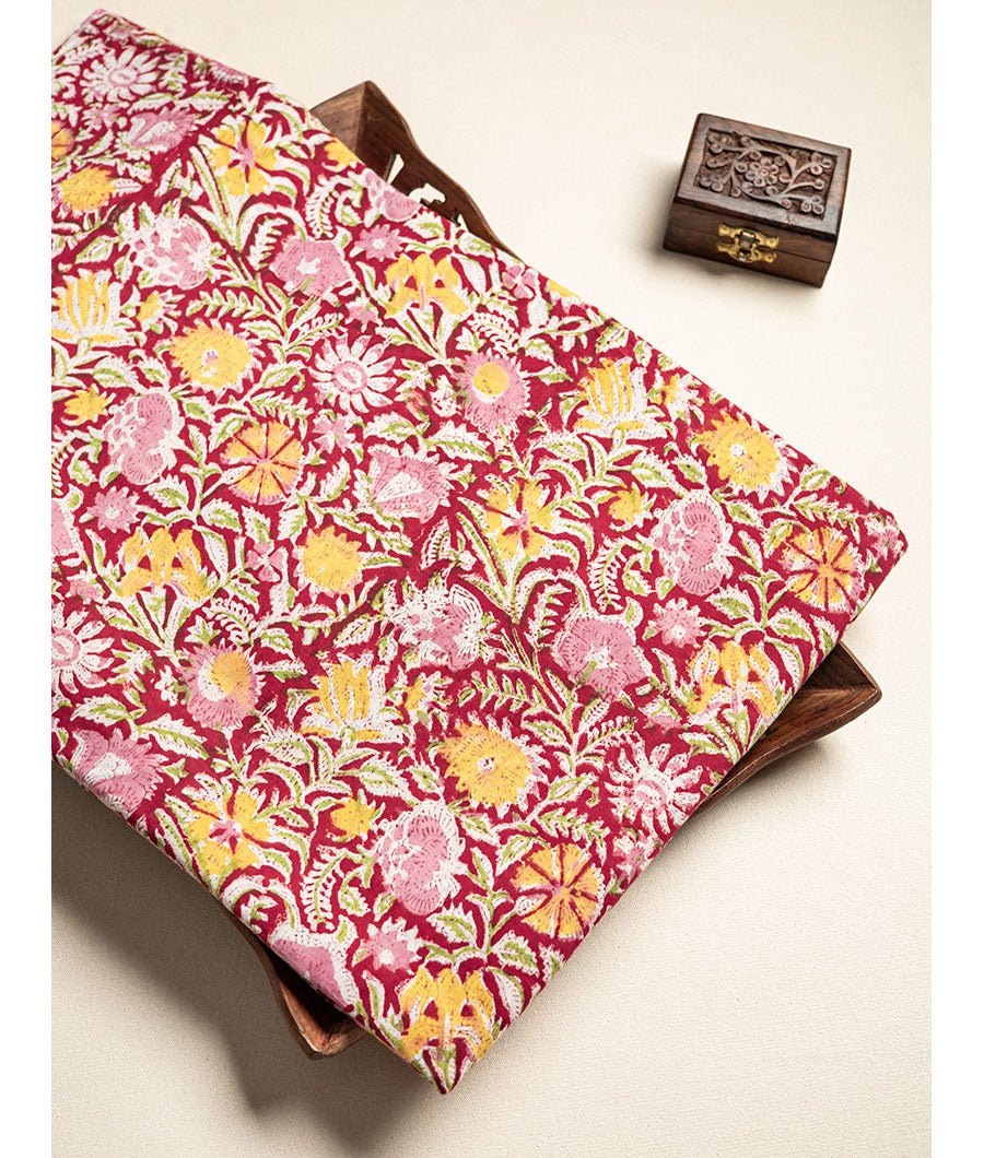 cotton Handblock printed fabric