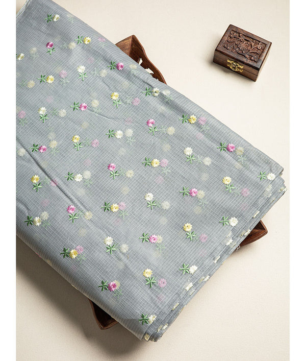 Kota Multi Color Embroidered Fabric