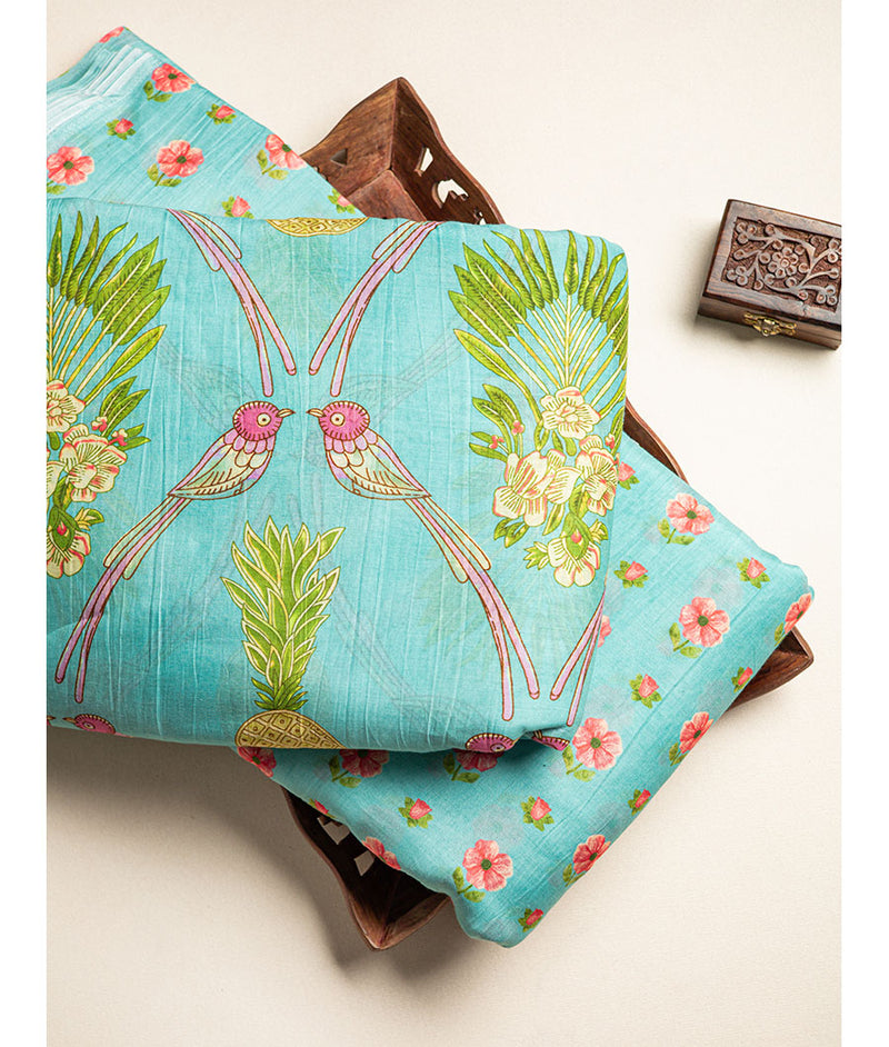 Malai chanderi fabric