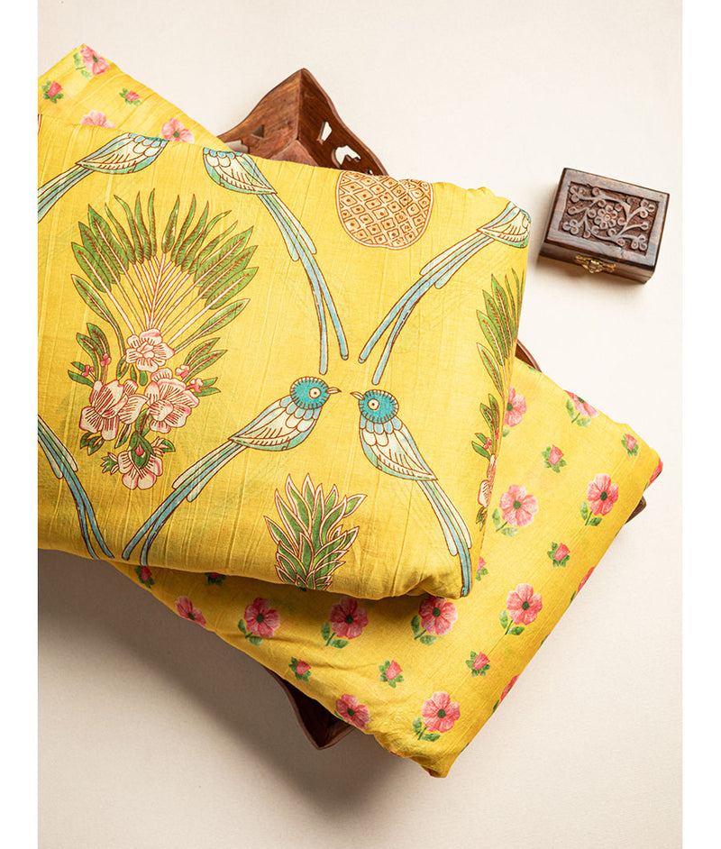Malai chanderi fabric