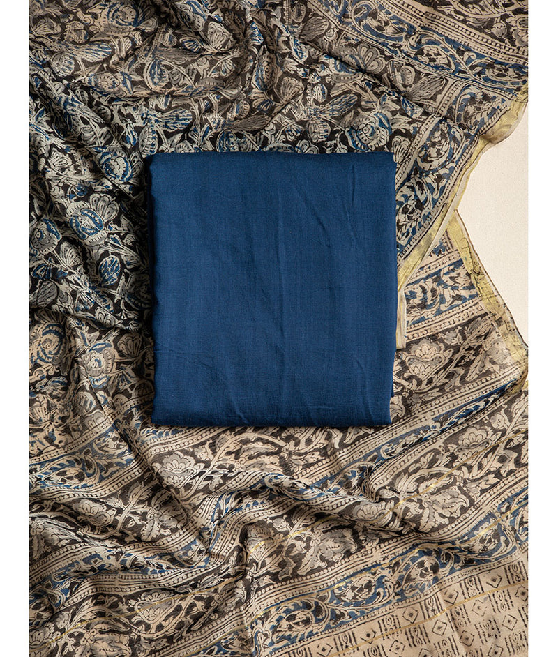 Banana cotton with kalamkari dupatta