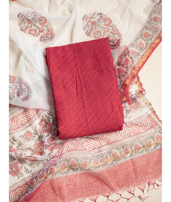 Cotton pintuck with kota dupatta