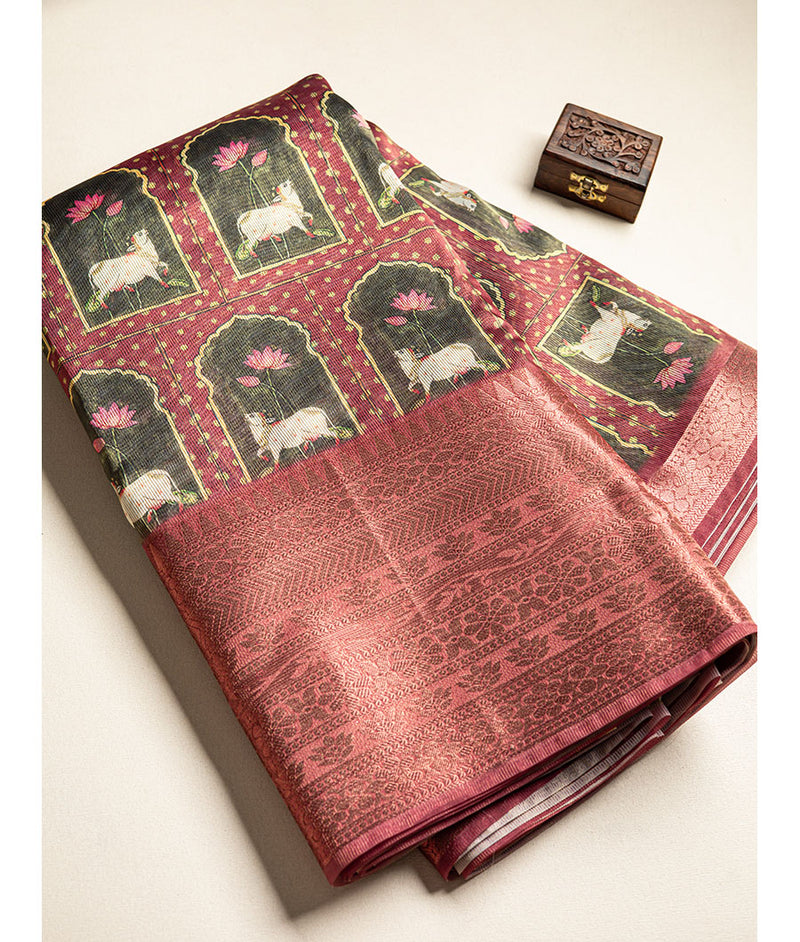 Tissue Temple border fabric