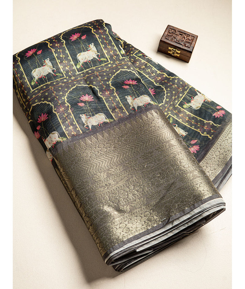 Tissue Temple border fabric
