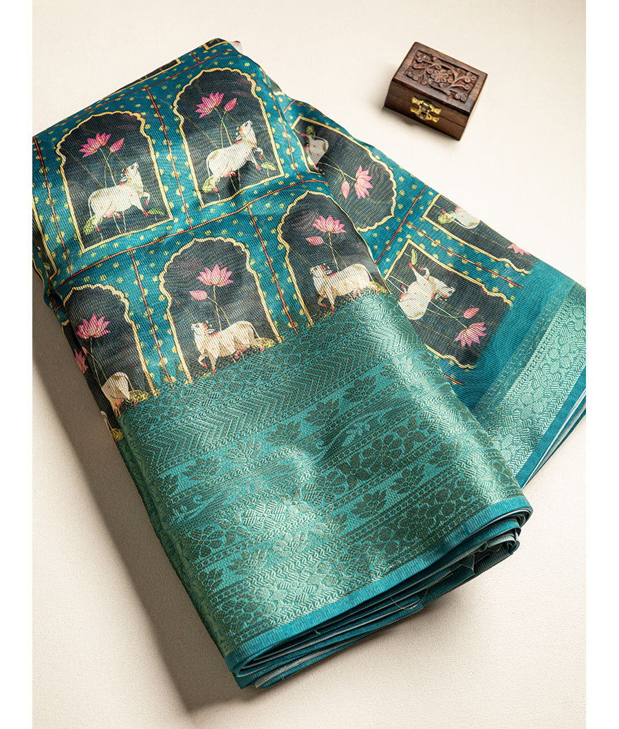 Tissue Temple border fabric