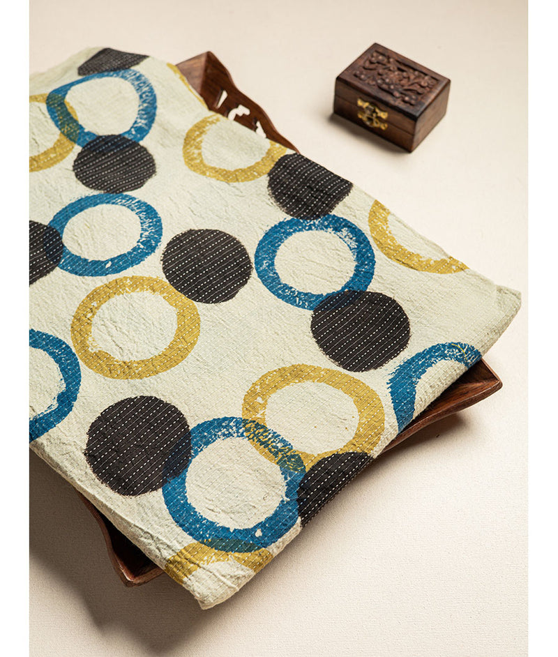COTTON KANTHA AJRAKH FABRIC