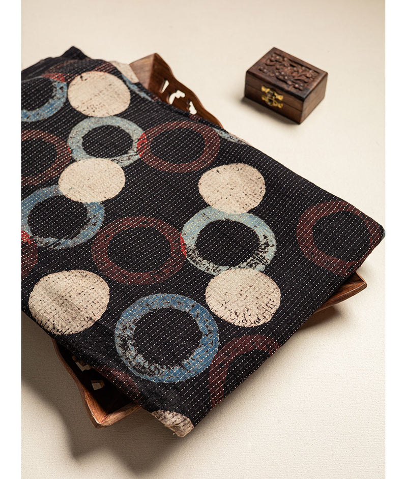 COTTON KANTHA AJRAKH FABRIC