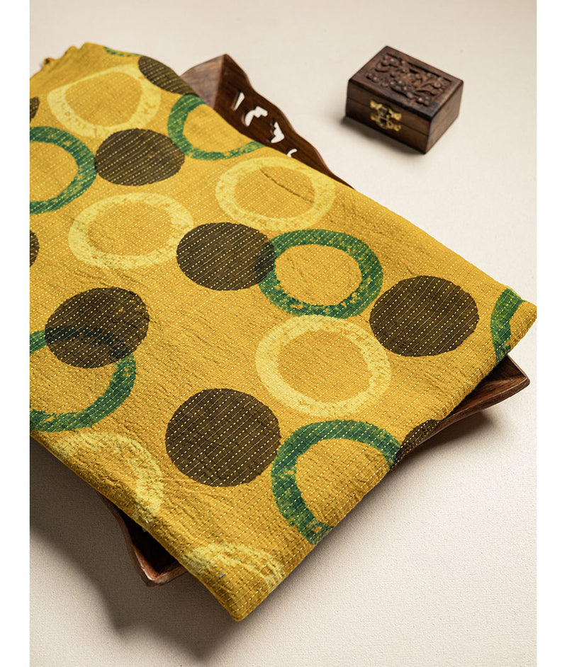 COTTON KANTHA AJRAKH FABRIC