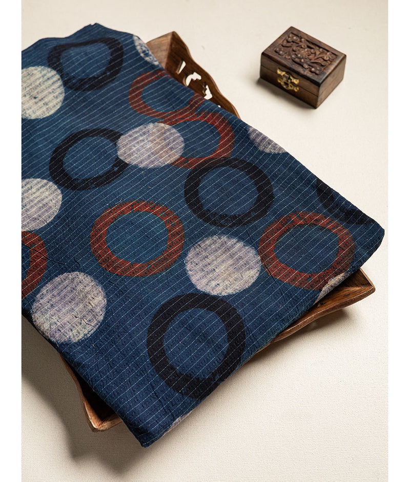 COTTON KANTHA AJRAKH FABRIC