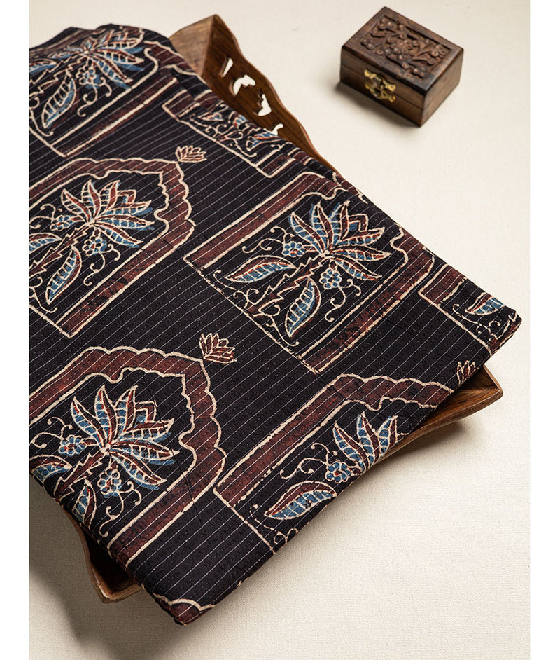 COTTON KANTHA AJRAKH FABRIC