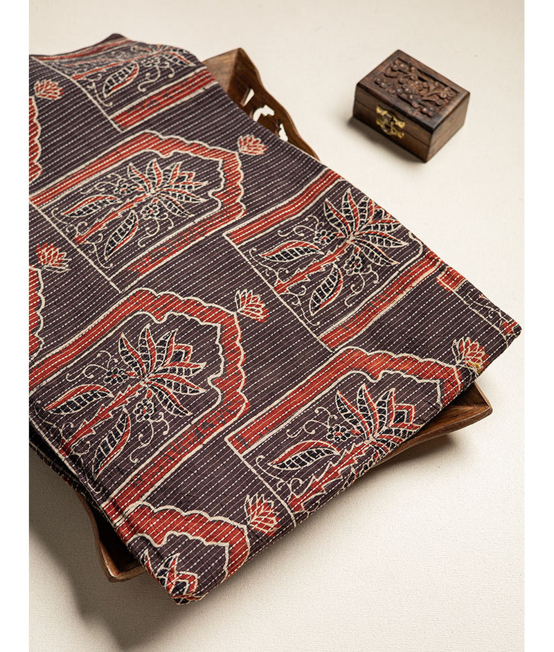 COTTON KANTHA AJRAKH FABRIC