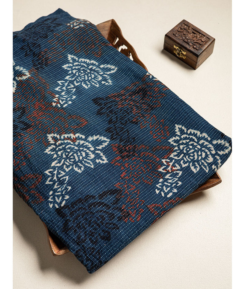 COTTON KANTHA AJRAKH FABRIC