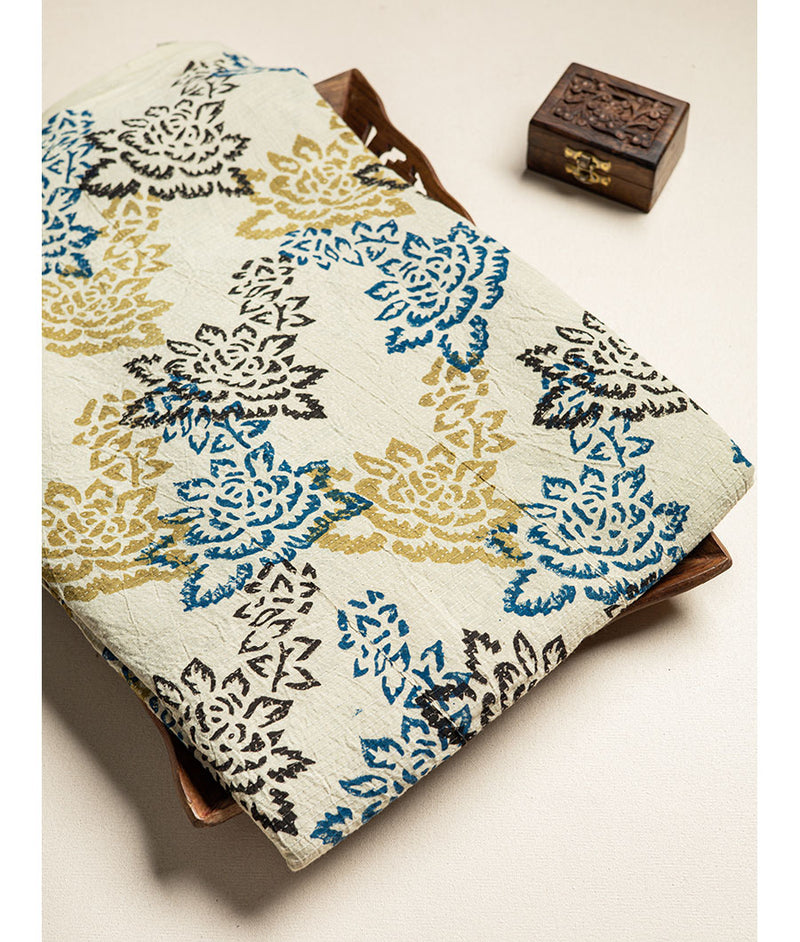 COTTON KANTHA AJRAKH FABRIC