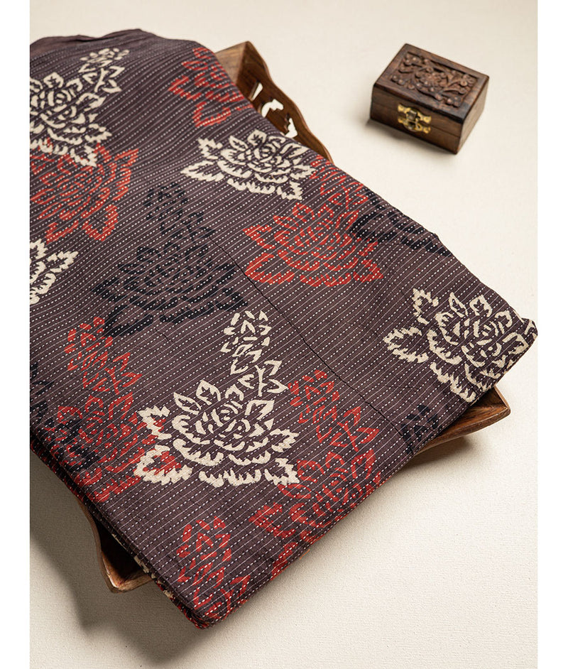 COTTON KANTHA AJRAKH FABRIC