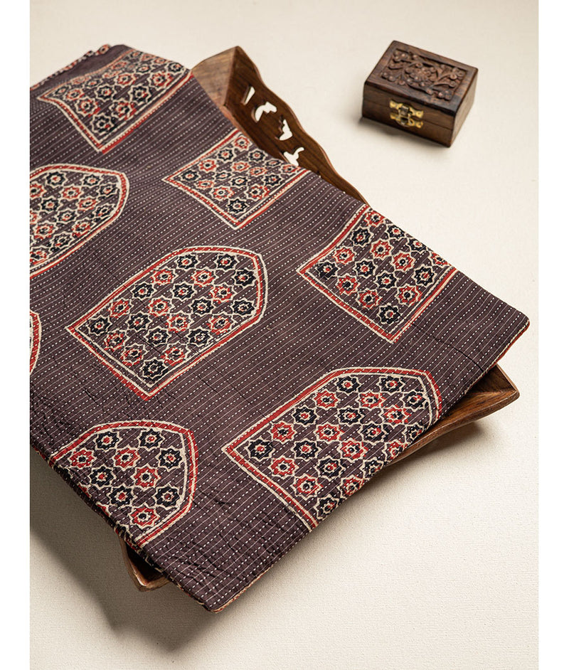 COTTON KANTHA AJRAKH FABRIC
