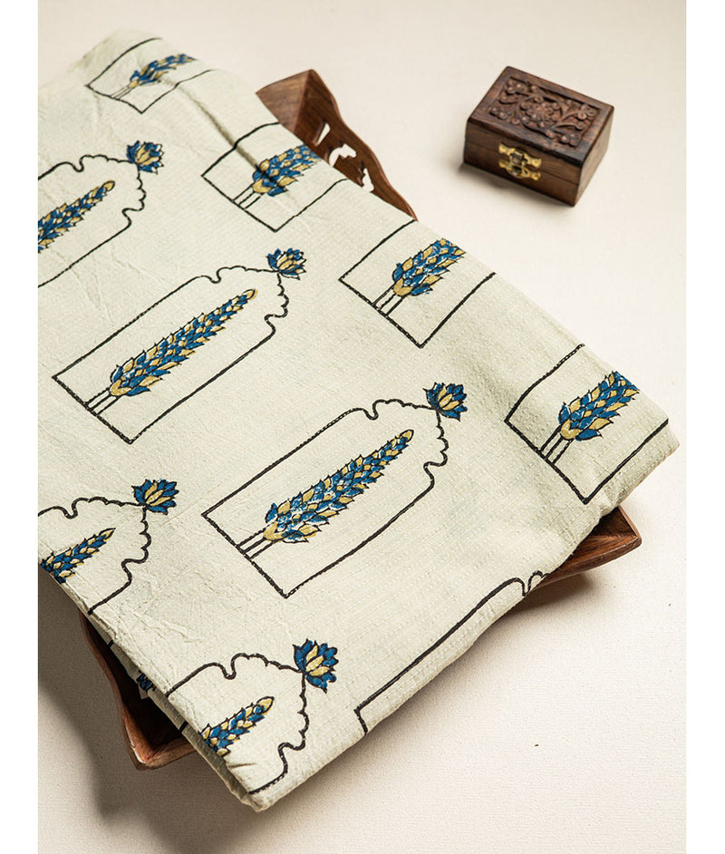 COTTON KANTHA AJRAKH FABRIC