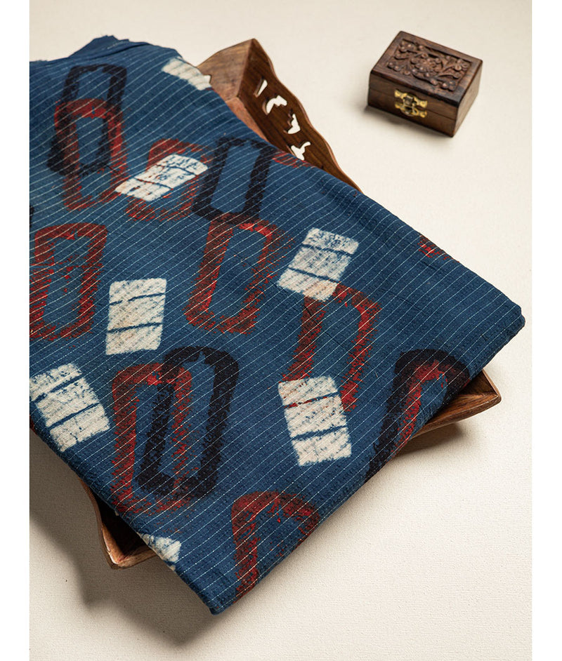 COTTON KANTHA AJRAKH FABRIC