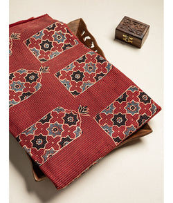 COTTON KANTHA AJRAKH FABRIC