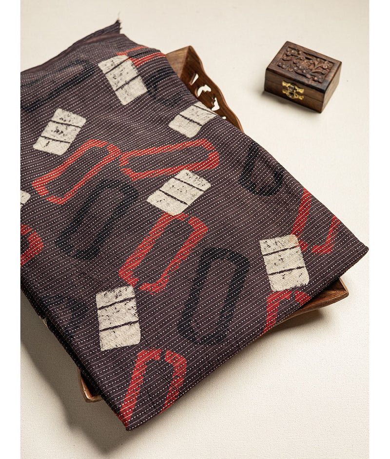COTTON KANTHA AJRAKH FABRIC