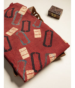 COTTON KANTHA AJRAKH FABRIC