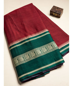 Handloom Cotton Narayanpet Zari Border Fabric