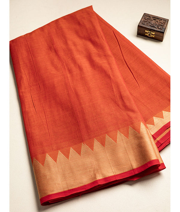 Handloom Cotton Narayanpet Zari Border Fabric