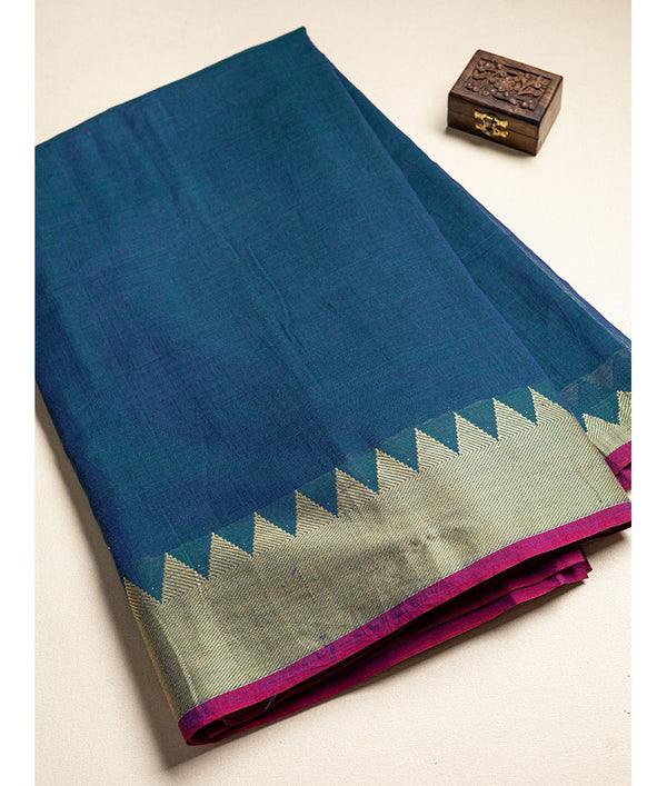 Handloom Cotton Narayanpet Zari Border Fabric